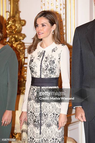 Queen Letizia of Spain attends a one-day official visit on November 11, 2014 in Luxembourg, Luxembourg.