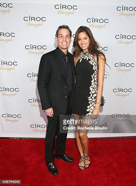 Bob Zangrillo and Keir Alexa of Keir Alexa JetSet.com attends the French Montana & Mohamed Hadid Birthday Party Powered By CIROC Pineapple and...