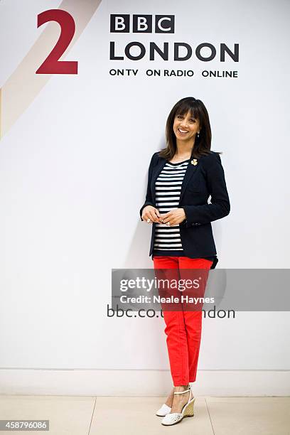 An inside look at the worldwide headquarters of the BBC news at Broadcasting House. News presenter Riz Lateef. Photographed for Event magazine on...