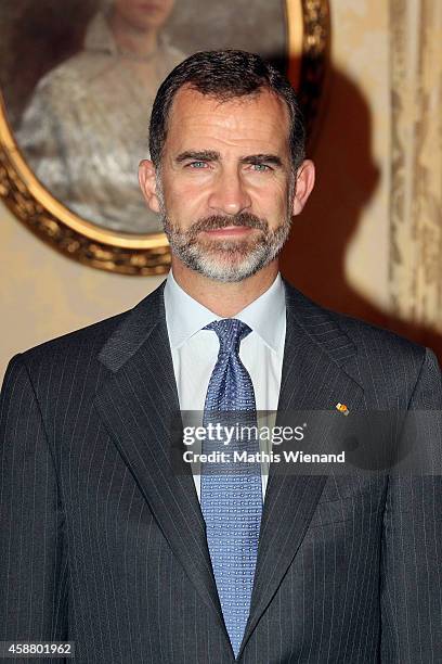 King Felipe VI of Spain during a one day visit to Luxembourg on November 11, 2014 in Luxembourg, Luxembourg.