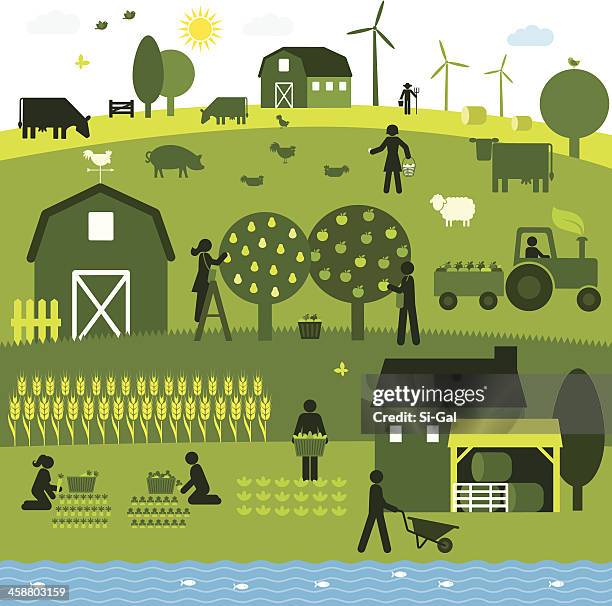 organic agriculture - free running stock illustrations
