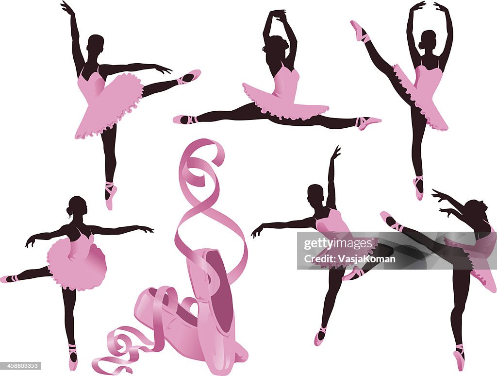 Performing Ballerinas and Ballet Shoes