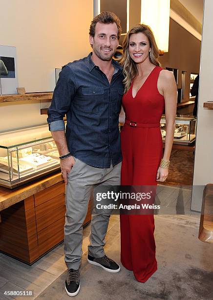 Jarret Stoll and Erin Andrews attend an in-store event hosted by David Yurman with Jarret Stoll to celebrate the launch of The Men's Forged Carbon...