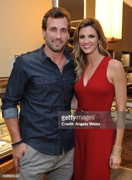 Jarret Stoll and Erin Andrews attend an in-store event hosted by David Yurman with Jarret Stoll to celebrate the launch of The Men's Forged Carbon...
