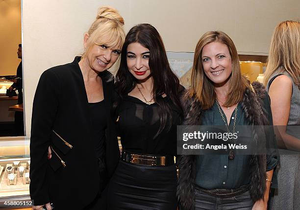 Birgit Mueller, Azil Perash and Daniella Peters attend an in-store event hosted by David Yurman with Jarret Stoll to celebrate the launch of The...