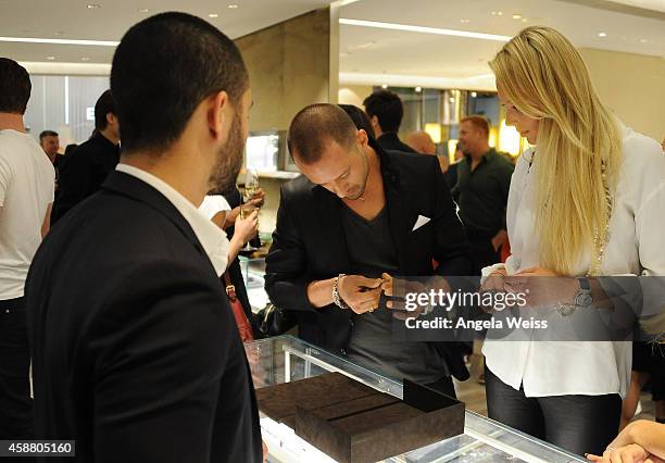 Guests at an in-store event hosted by David Yurman with Jarret Stoll to celebrate the launch of The Men's Forged Carbon Collection at David Yurman...