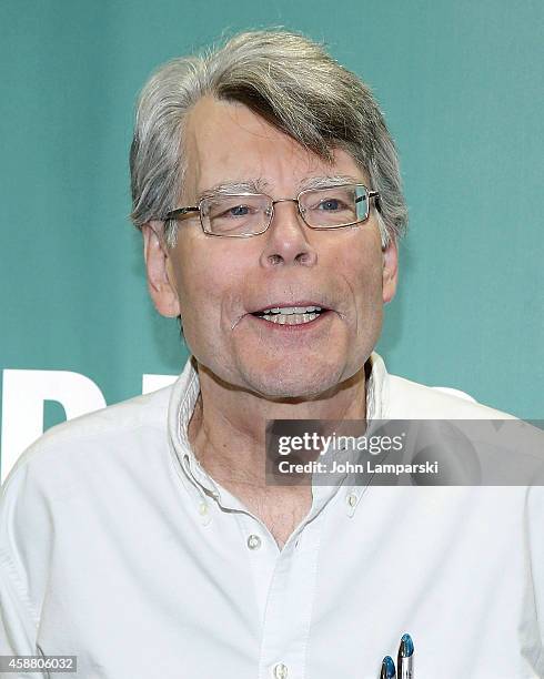 Stephen King Signs Copies Of His Book "Revival" at Barnes & Noble Union Square on November 11, 2014 in New York City.