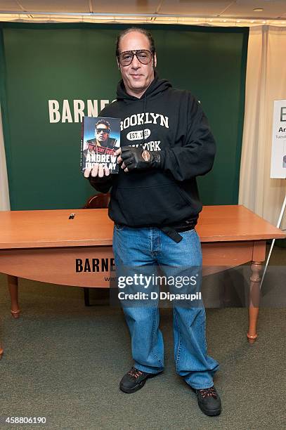 Andrew Dice Clay promotes his book "The Filthy Truth" at Barnes & Noble, 5th Avenue on November 11, 2014 in New York City.