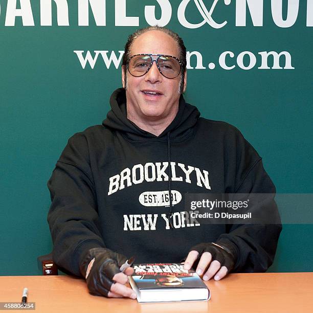 Andrew Dice Clay promotes his book "The Filthy Truth" at Barnes & Noble, 5th Avenue on November 11, 2014 in New York City.