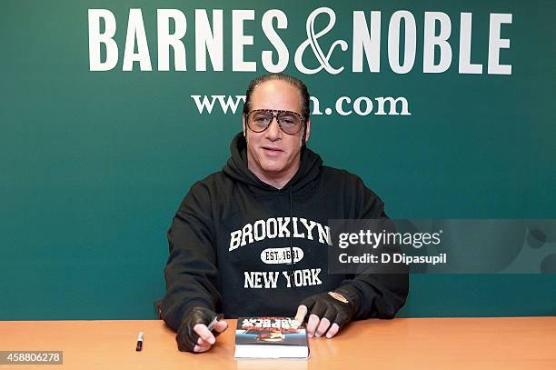 Andrew Dice Clay promotes his book "The Filthy Truth" at Barnes & Noble, 5th Avenue on November 11, 2014 in New York City.