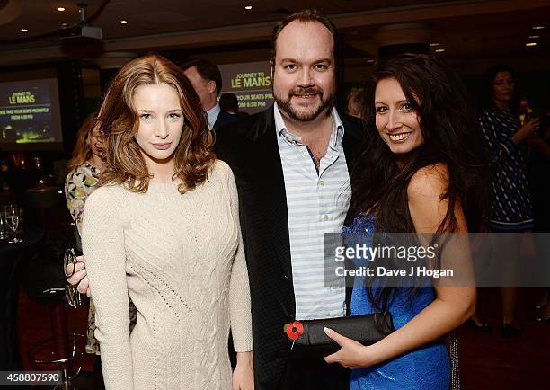 Emily Agnes, Producer Jonathan Sothcott and Director Charlotte Fantelli attend the UK Premiere of "Journey To Le Mans" at Vue Leicester Square on...