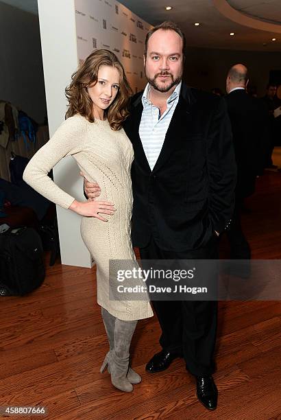 Emily Agnes and Producer Jonathan Sothcott attend the UK Premiere of "Journey To Le Mans" at Vue Leicester Square on November 11, 2014 in London,...