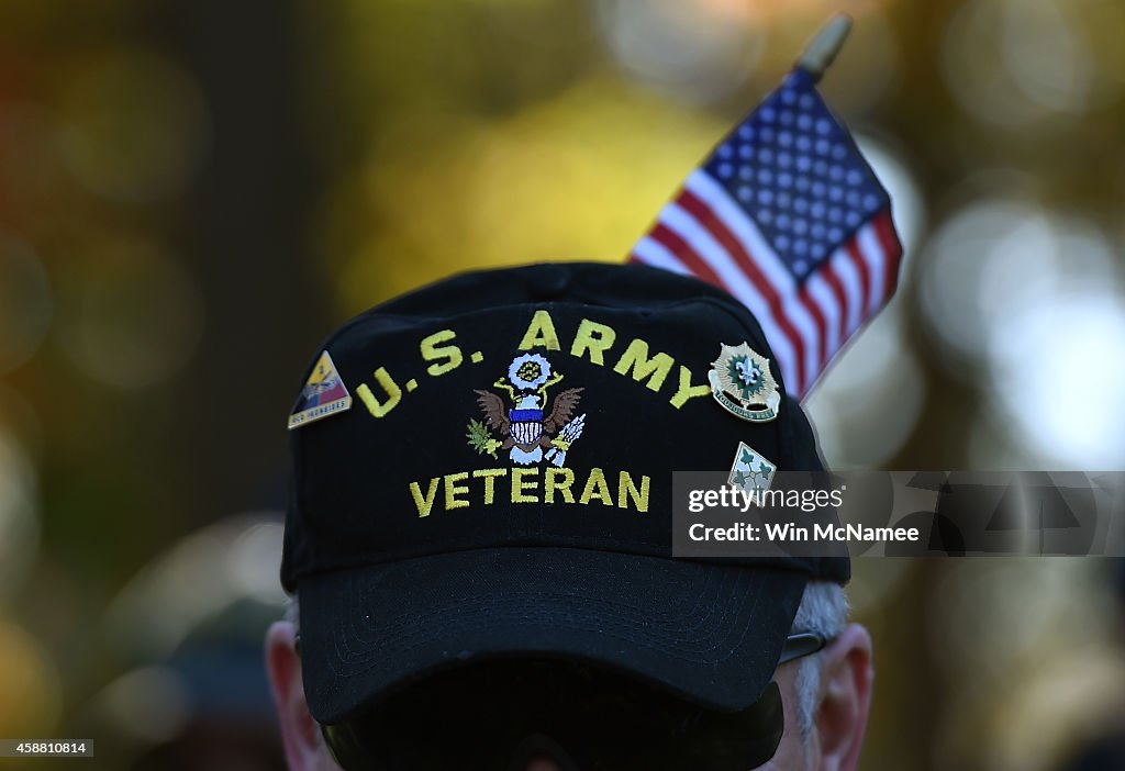 Defense Secretary Hagel Marks Veterans Day At The Vietnam War Memorial