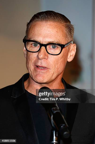 Photographer Bryan Adams attends the private view of 'Wounded: The Legacy of War' at Somerset House on Remembrance Day, November 11, 2014 in London,...