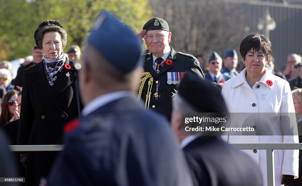 Canadian Remembrance Day Ceremony Held At War Memorial In Ottawa