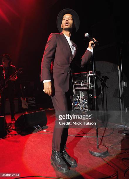 Harley Alexander-Sule of Rizzle Kicks performs on stage as part of an evening of The Who music in aid of Teenage Cancer Trust, at O2 Shepherd's Bush...