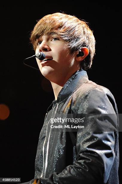 Austin Mahone performs at Hot 99.5's Jingle Ball 2013 at Verizon Center on December 16, 2013 in Washington, DC.