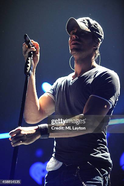 Enrique Iglesias performs at Hot 99.5's Jingle Ball 2013 at Verizon Center on December 16, 2013 in Washington, DC.