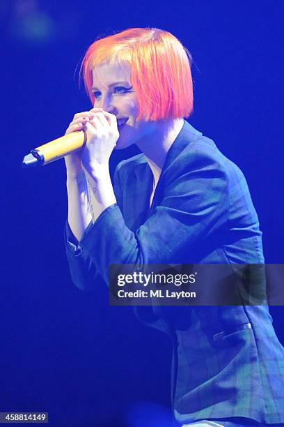 Hayley Williams of Paramore performs at Hot 99.5's Jingle Ball 2013 at Verizon Center on December 16, 2013 in Washington, DC.