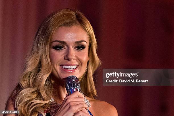 Katherine Jenkins performs during I CAN 'Million Lost Voices Appeal' gala concert and dinner at The Savoy Hotel on November 11, 2014 in London,...