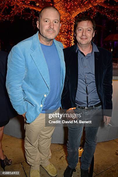Sir Jonathan Ive and Matthew Freud attend Sushisamba's second anniversary celebration with a performance by Lily Allen at VIP at Sushi Samba on...