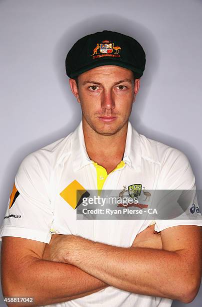 James Pattinson of Australia poses during an Australian Test Team Portrait Session on October 2, 2013 in Sydney, Australia.