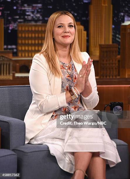 Drew Barrymore visits "The Tonight Show Starring Jimmy Fallon" at Rockefeller Center on November 11, 2014 in New York City.