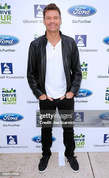 Tv personality Ryan Seacrest at the Ford Drive 4UR School Event with Ryan Seacrest, The Recording Academy and GRAMMY Foundation at Diamond Bar High...