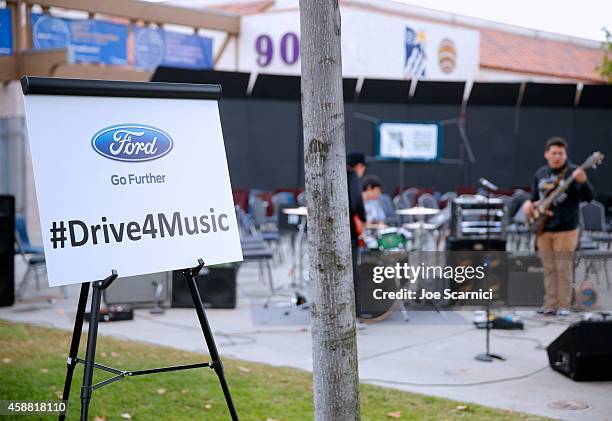 General view of the atmosphere at the Ford Drive 4UR School Event with Ryan Seacrest, The Recording Academy and GRAMMY Foundation at Diamond Bar High...