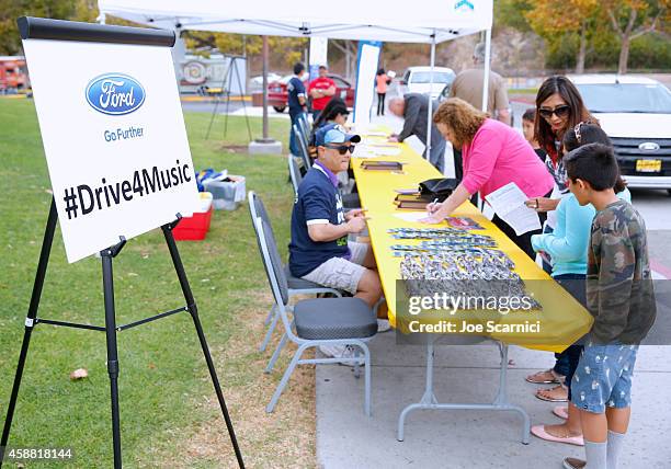 General view of the atmosphere at the Ford Drive 4UR School Event with Ryan Seacrest, The Recording Academy and GRAMMY Foundation at Diamond Bar High...