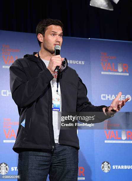 Co-Founder and Chief Executive Officer of Team Rubicon Jake Wood attends "The Concert For Valor" at The National Mall on November 11, 2014 in...