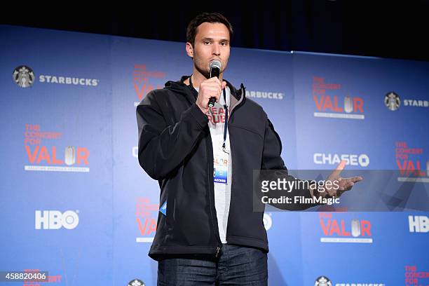 Co-Founder and Chief Executive Officer of Team Rubicon Jake Wood attends "The Concert For Valor" at The National Mall on November 11, 2014 in...