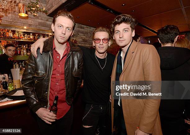 James Craig, Jamie Campbell Bower and George Craig attend as Sushisamba celebrates its second anniversary with a performance by Lily Allen and a VIP...