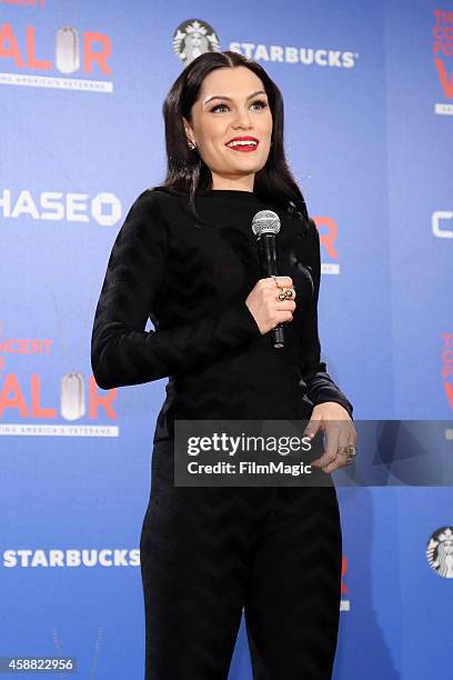 Singer Jessie J attends "The Concert For Valor" at The National Mall on November 11, 2014 in Washington, DC.