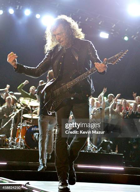 Kirk Hammett of Metallica performs onstage during "The Concert For Valor" at The National Mall on November 11, 2014 in Washington, DC.