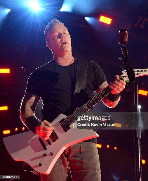 James Hetfield of Metallica performs onstage during "The Concert For Valor" at The National Mall on November 11, 2014 in Washington, DC.