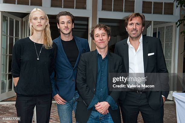 Aymeline Valade, Gaspard Ulliel, Bertrand Bonello and Christophe Lambert attend The Consul General Of France, Mr. Axel Cruau, ceremony to honor The...