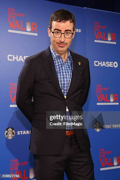 Comedian John Oliver attends "The Concert For Valor" at The National Mall on November 11, 2014 in Washington, DC.