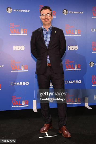 Comedian John Oliver attends "The Concert For Valor" at The National Mall on November 11, 2014 in Washington, DC.