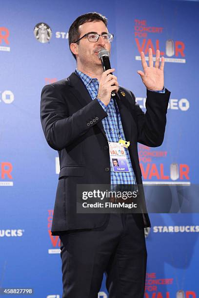 Comedian John Oliver attends "The Concert For Valor" at The National Mall on November 11, 2014 in Washington, DC.