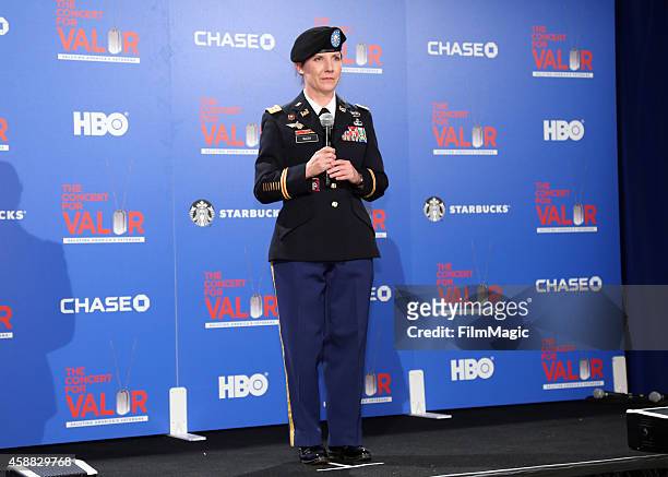 Lt. Kellie McCoy attends "The Concert For Valor" at The National Mall on November 11, 2014 in Washington, DC.