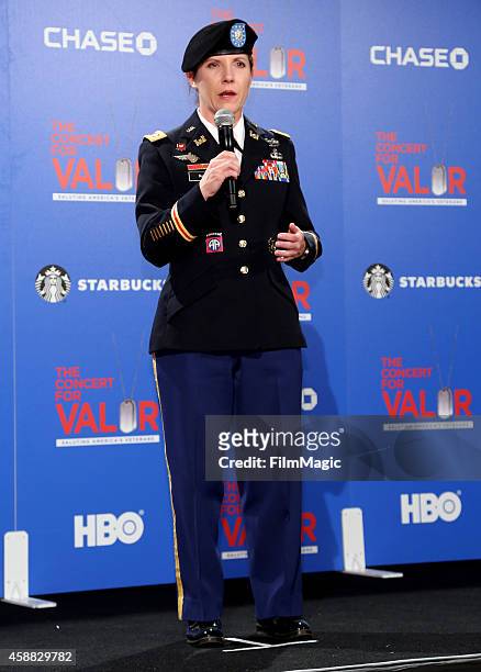 Lt. Kellie McCoy attends "The Concert For Valor" at The National Mall on November 11, 2014 in Washington, DC.