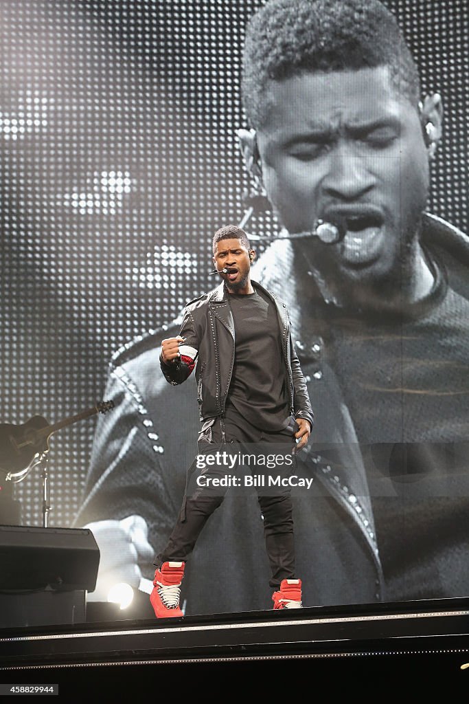 Usher performs live in concert at the Wells Fargo Center November 11