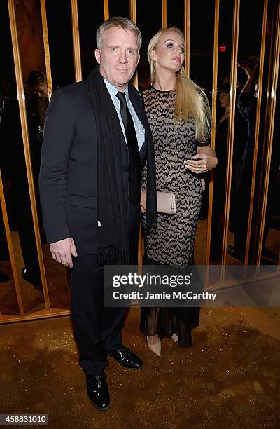 Anthony Michael Hall and guest attend the Details, Brooks Brothers & Patron with The Cinema Society screening of Sony Pictures Classics' "Foxcatcher"...