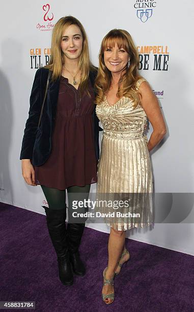 Actress Madeline Zima and Jane Seymour attend the Premiere of "Glen Campbell... I'll Be Me" at Pacific Design Center on November 11, 2014 in West...
