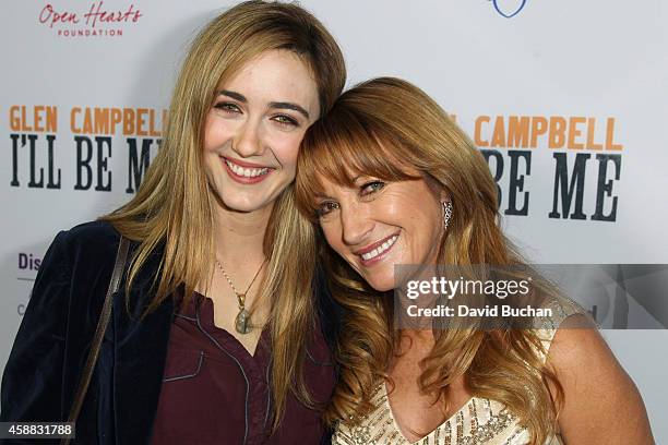 Actress Madeline Zima and Jane Seymour attend the Premiere of "Glen Campbell... I'll Be Me" at Pacific Design Center on November 11, 2014 in West...