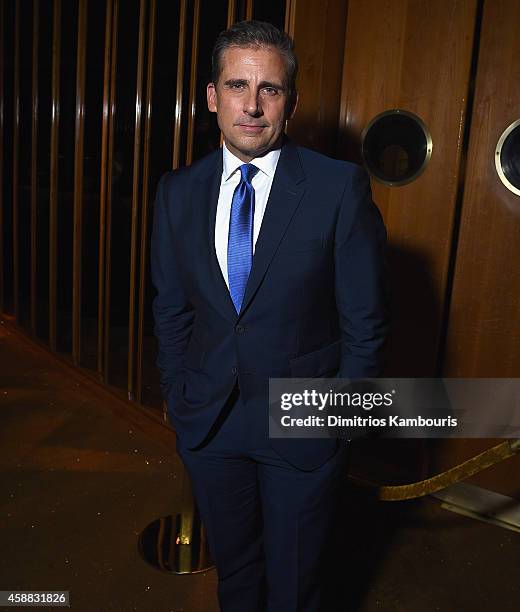 Steve Carell attends the after party for Sony Pictures Classics screening of "Foxcatcher" hosted by Details, Brooks Brothers & Patron with The Cinema...