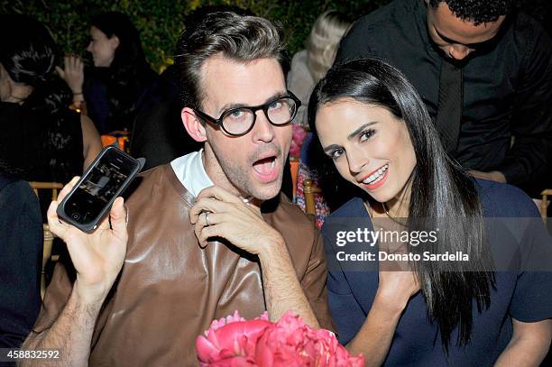 Personality Brad Goreski and actress Jordana Brewster attend Vogue and Tory Burch celebrate the Tory Burch Watch Collection at Tory Burch on November...