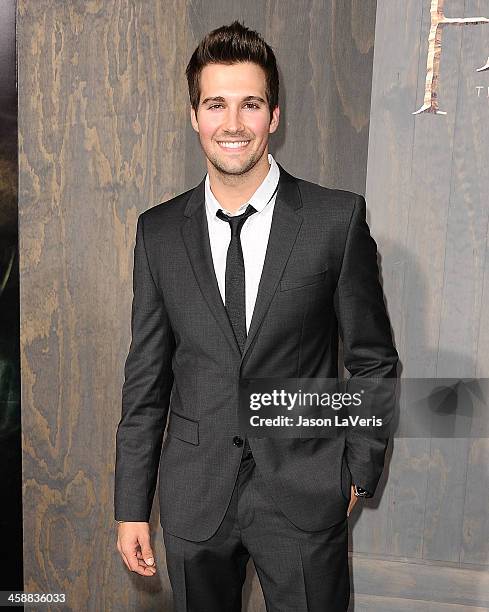 James Maslow of Big Time Rush attends the premiere of "The Hobbit: The Desolation Of Smaug" at TCL Chinese Theatre on December 2, 2013 in Hollywood,...