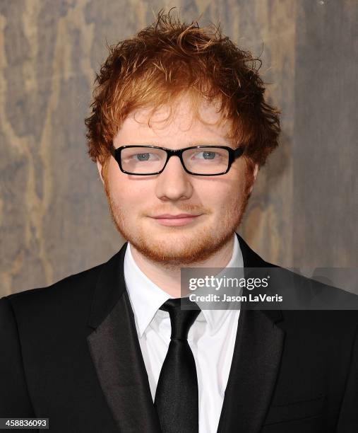 Singer Ed Sheeran attends the premiere of "The Hobbit: The Desolation Of Smaug" at TCL Chinese Theatre on December 2, 2013 in Hollywood, California.